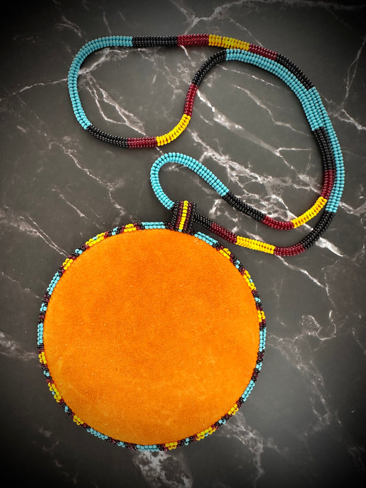 Enchanting Native American Beaded Medallion Necklace