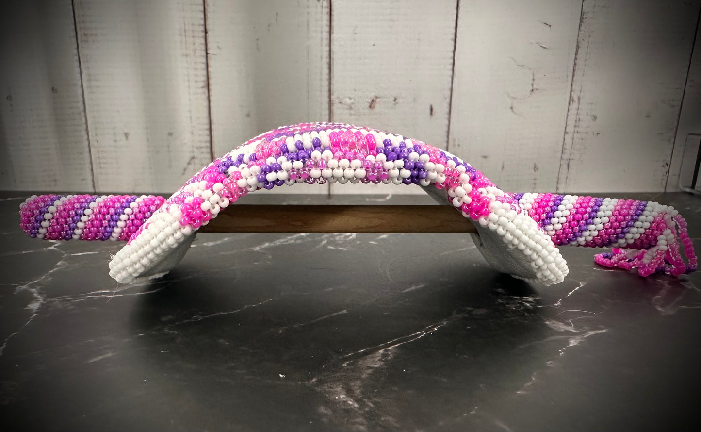 Lovely Pink and Purple Beaded Earrings and Hair Accessory
