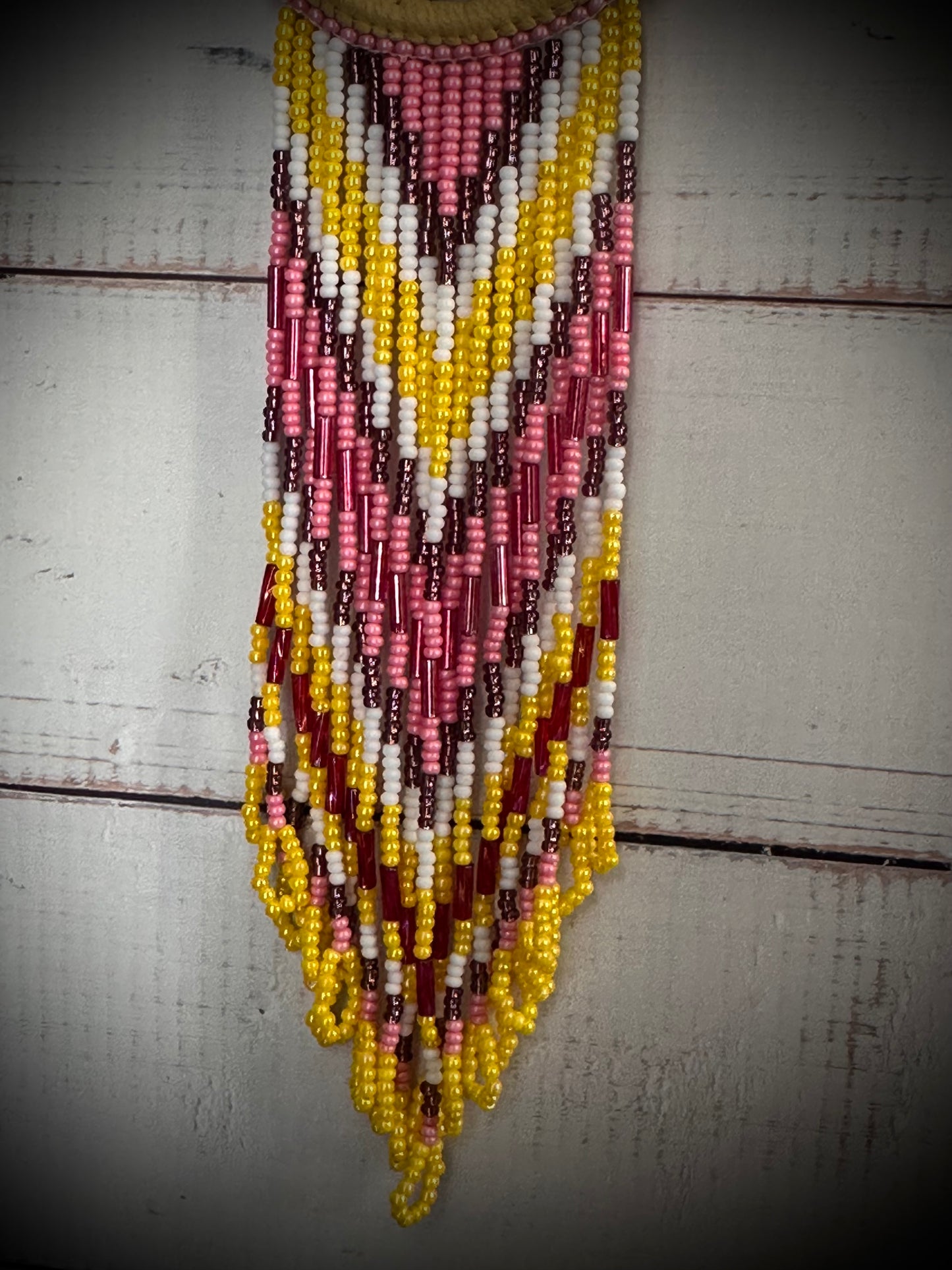 Stunning Native American Beaded 3D Dreamcatcher