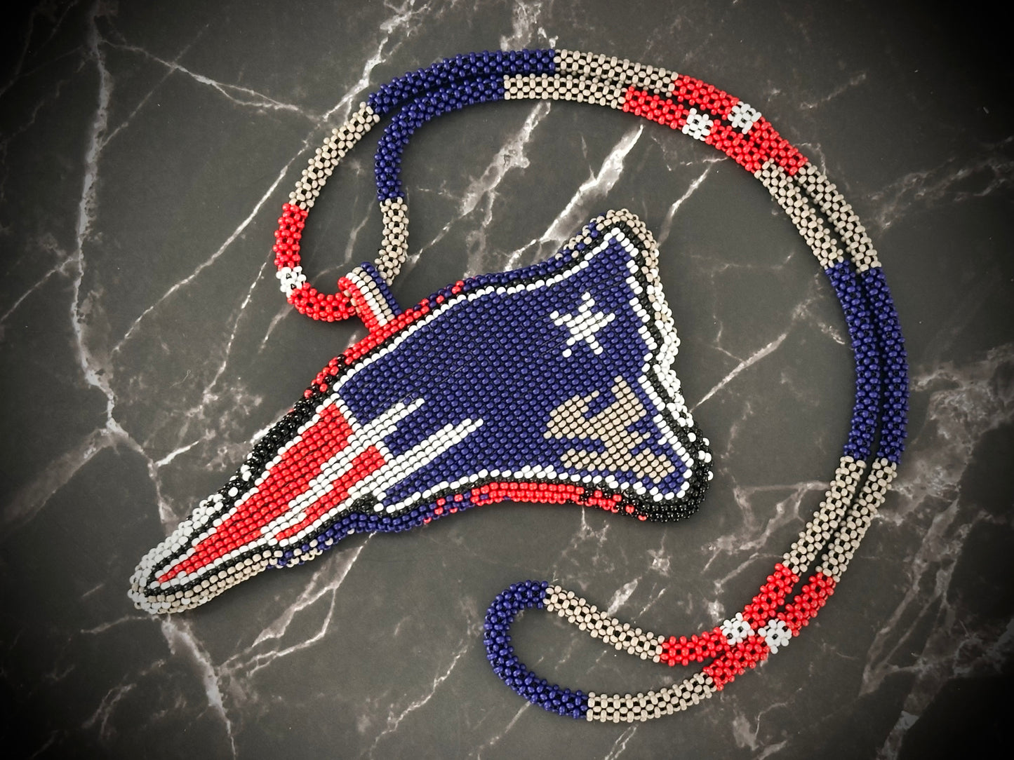 Beaded Patriots Medallion