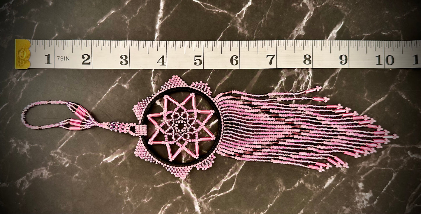 Whispers of Serenity: Handcrafted Beaded Dreamcatcher