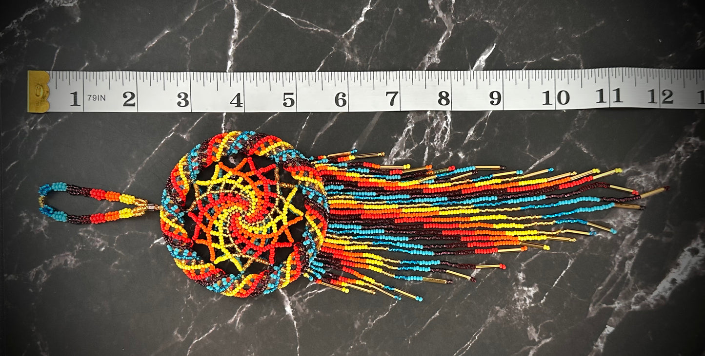 Rainbow Beaded 3d Dreamcatcher