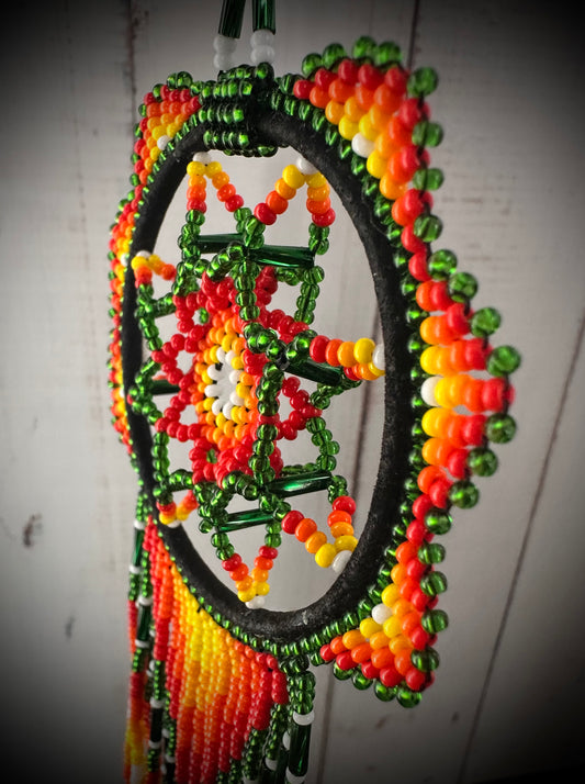 Radiant Beaded Native American 3D Dreamcatcher