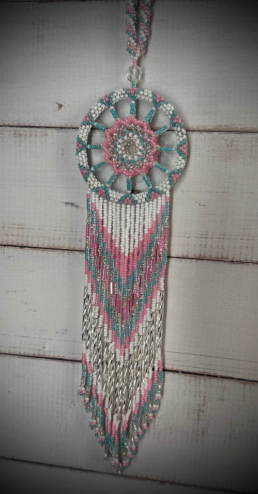 Whimsical Dreams: Enchanted Beaded Dreamcatcher