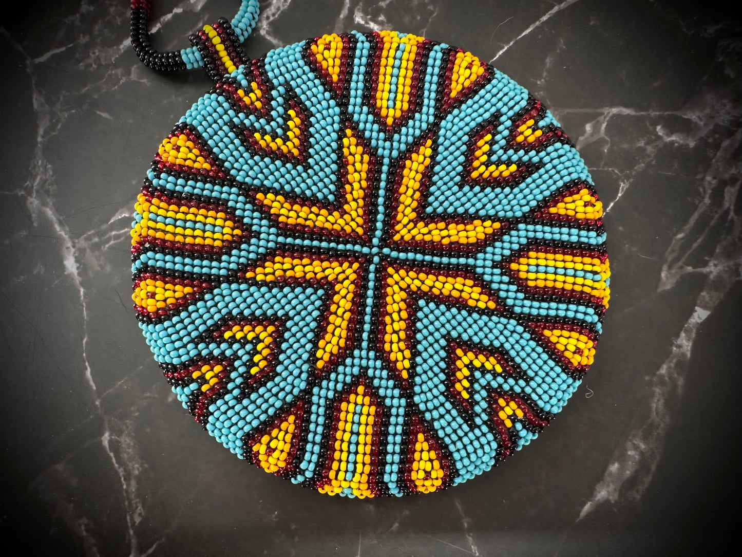 Enchanting Native American Beaded Medallion Necklace