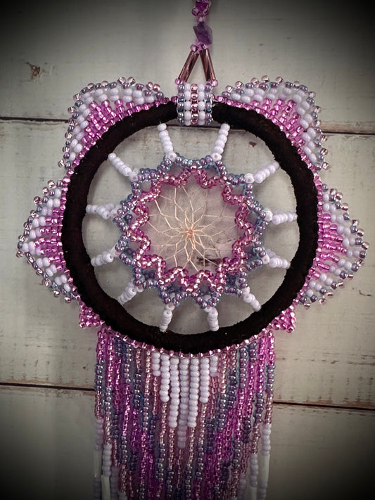 Enchanting Native American Beaded 3D Dreamcatcher
