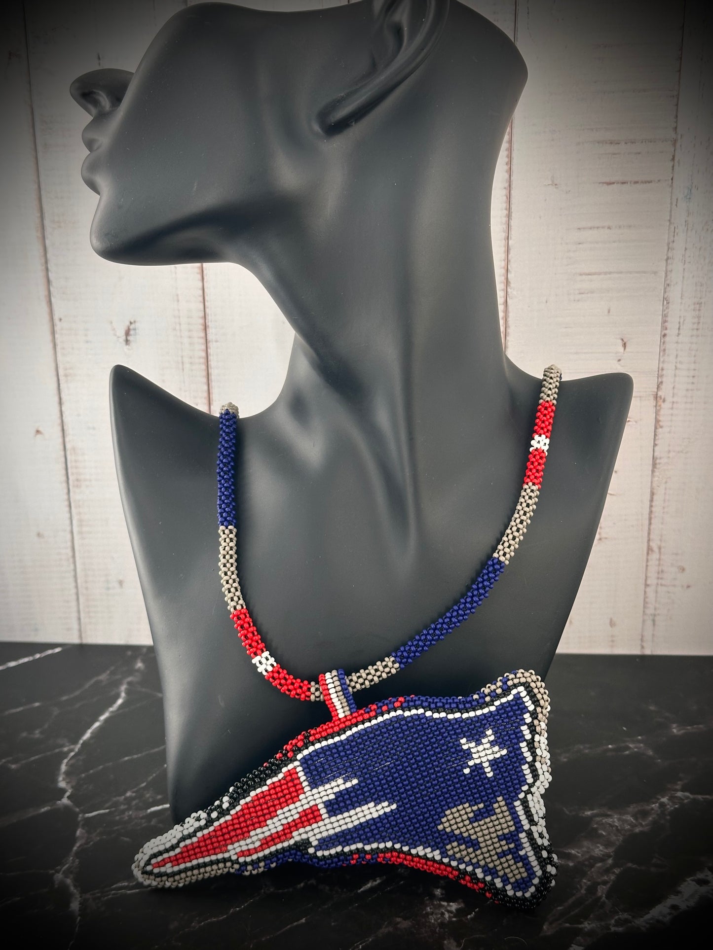 Beaded Patriots Medallion