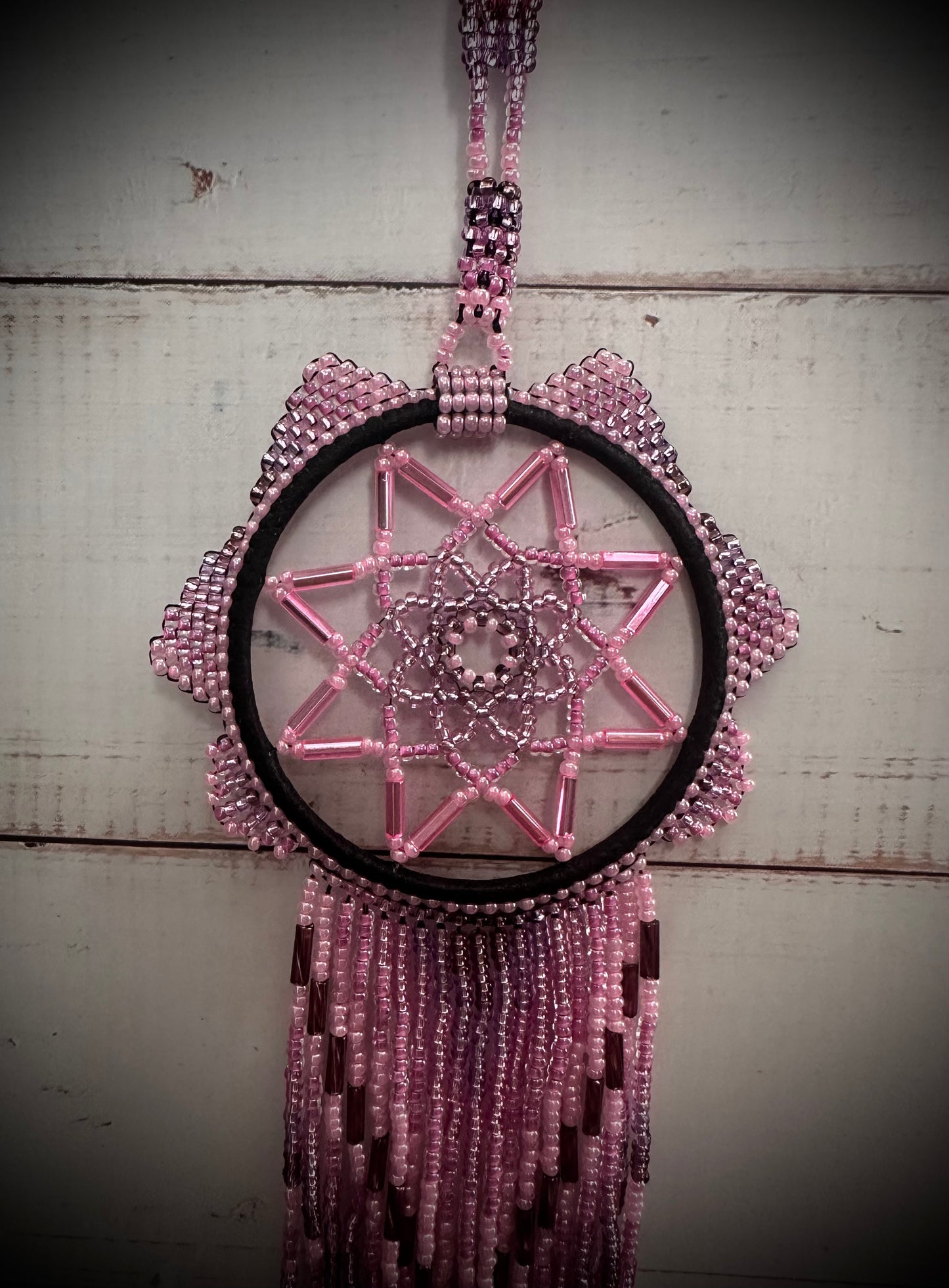 Whispers of Serenity: Handcrafted Beaded Dreamcatcher