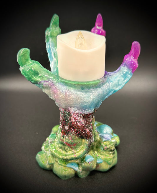 Enchanting Dragon Claw Epoxy Resin Tea Light Holder