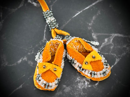 Sweet Steps: Handmade Beaded Moccasin Necklace