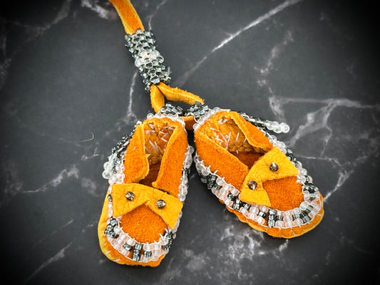 Sweet Steps: Handmade Beaded Moccasin Necklace
