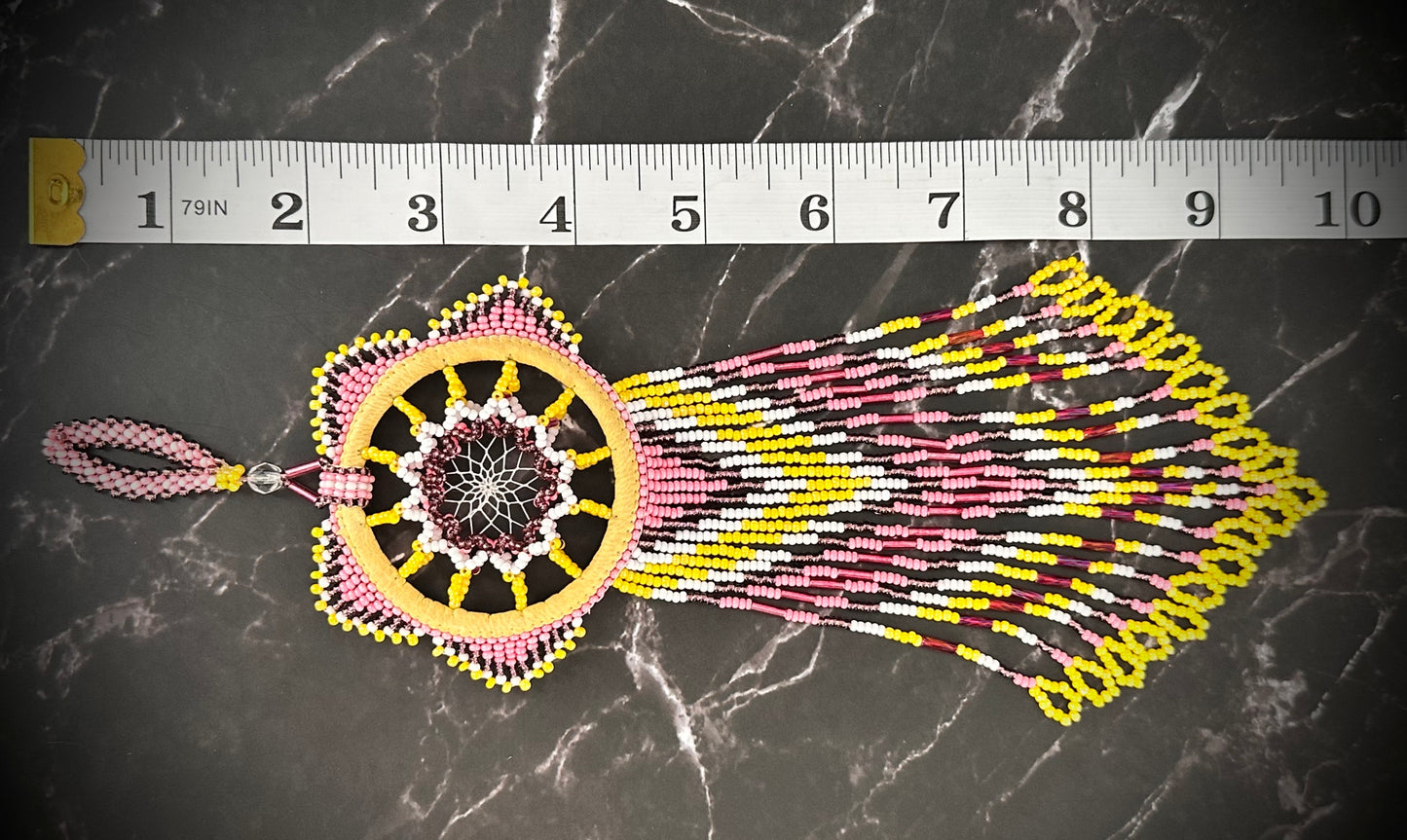 Stunning Native American Beaded 3D Dreamcatcher