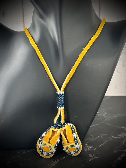 Tiny Treasures: Unique Beaded Moccasin Necklace