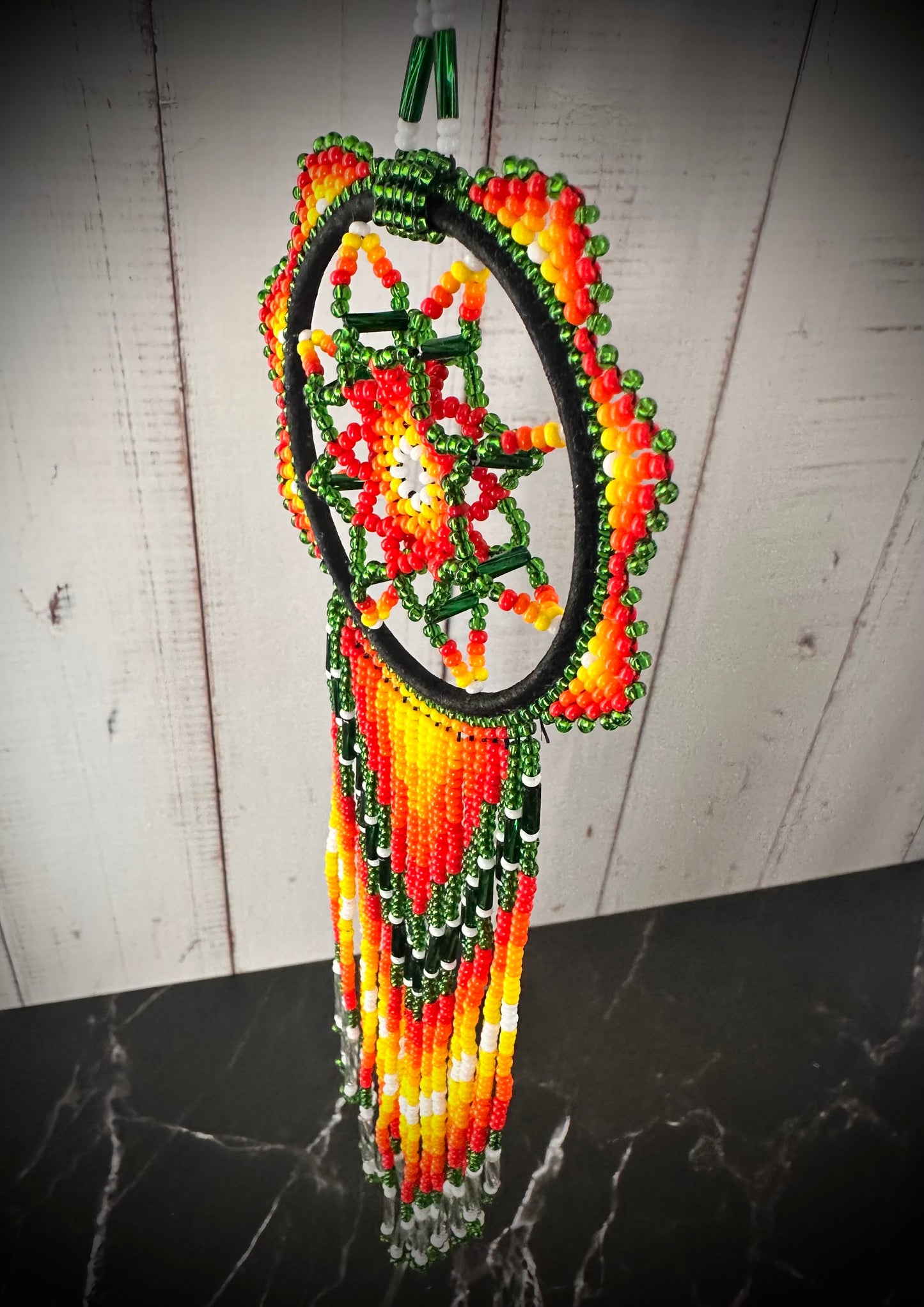 Radiant Beaded Native American 3D Dreamcatcher