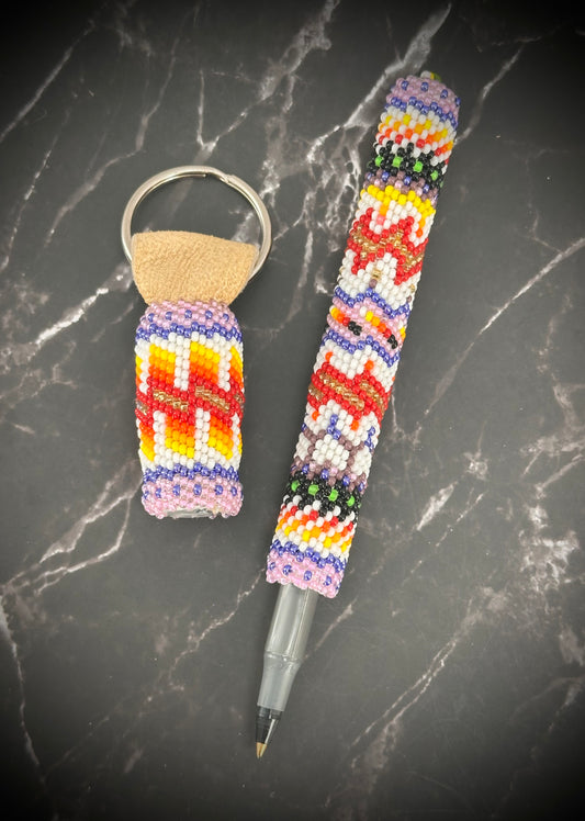 Native American Beaded Ink Pen – Unique Artistry Meets Functionality