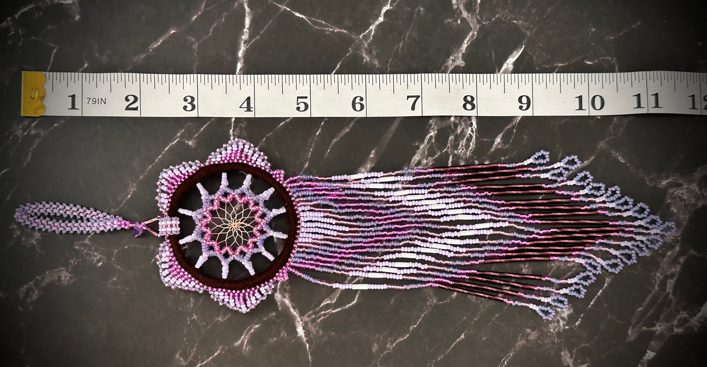 Enchanting Native American Beaded 3D Dreamcatcher
