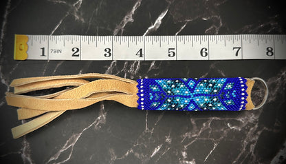 Native Elegance: Handcrafted Beaded Keychain