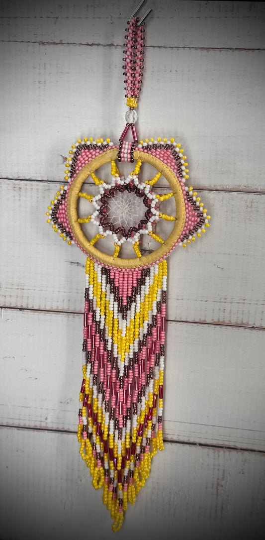 Stunning Native American Beaded 3D Dreamcatcher