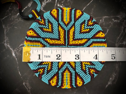 Enchanting Native American Beaded Medallion Necklace