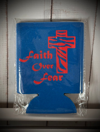 Stay Inspired with Our "Faith Over Fear" Can Coozie!