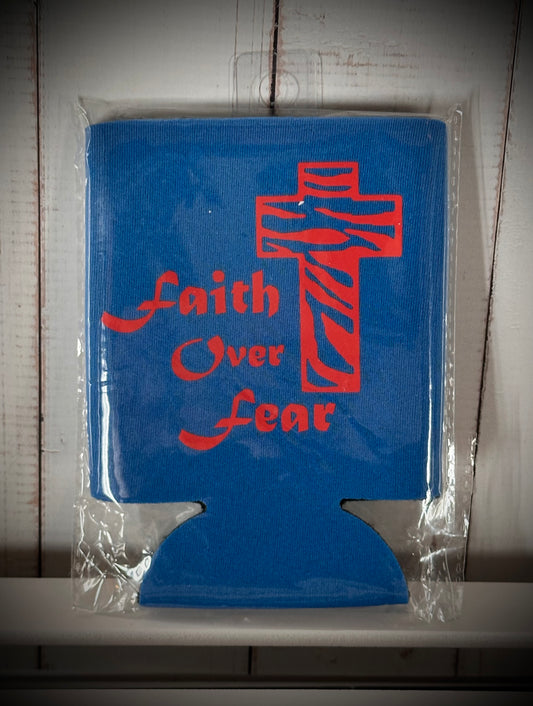 Stay Inspired with Our "Faith Over Fear" Can Coozie!