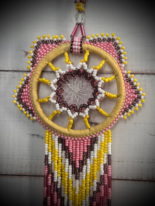 Stunning Native American Beaded 3D Dreamcatcher