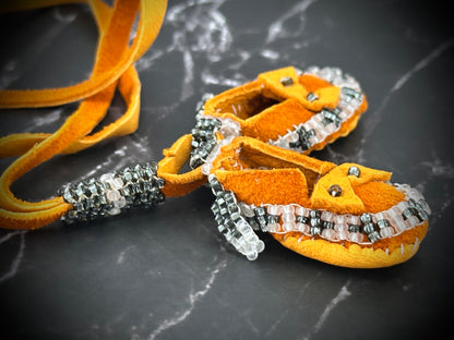 Sweet Steps: Handmade Beaded Moccasin Necklace