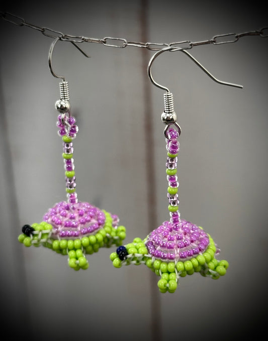 Native American Beaded Turtle Earrings