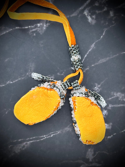 Sweet Steps: Handmade Beaded Moccasin Necklace