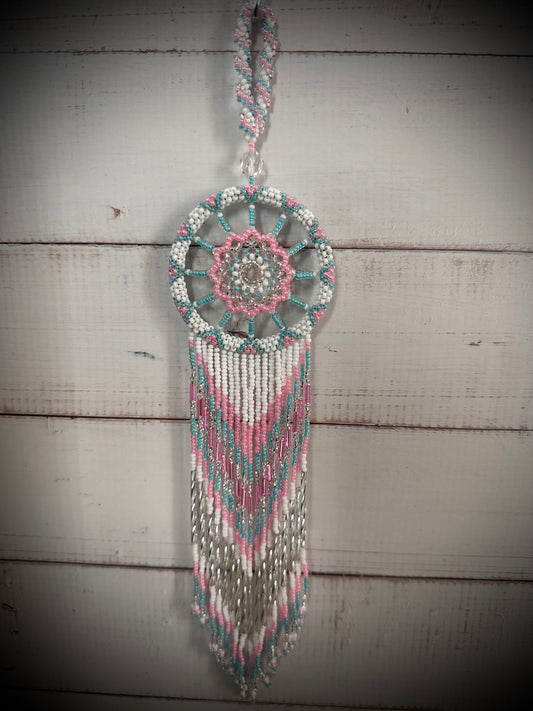 Whimsical Dreams: Enchanted Beaded Dreamcatcher