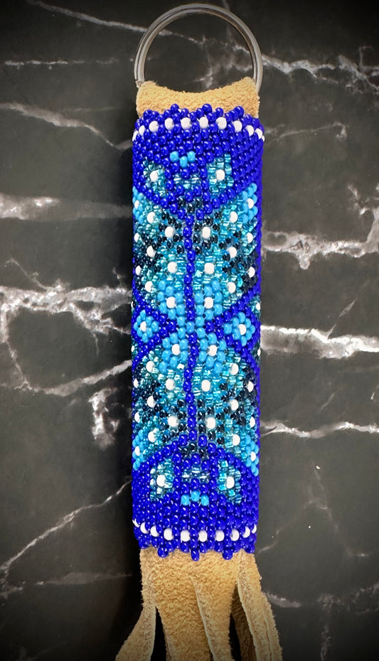 Native Elegance: Handcrafted Beaded Keychain