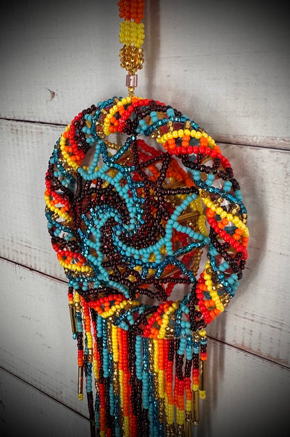 Rainbow Beaded 3d Dreamcatcher
