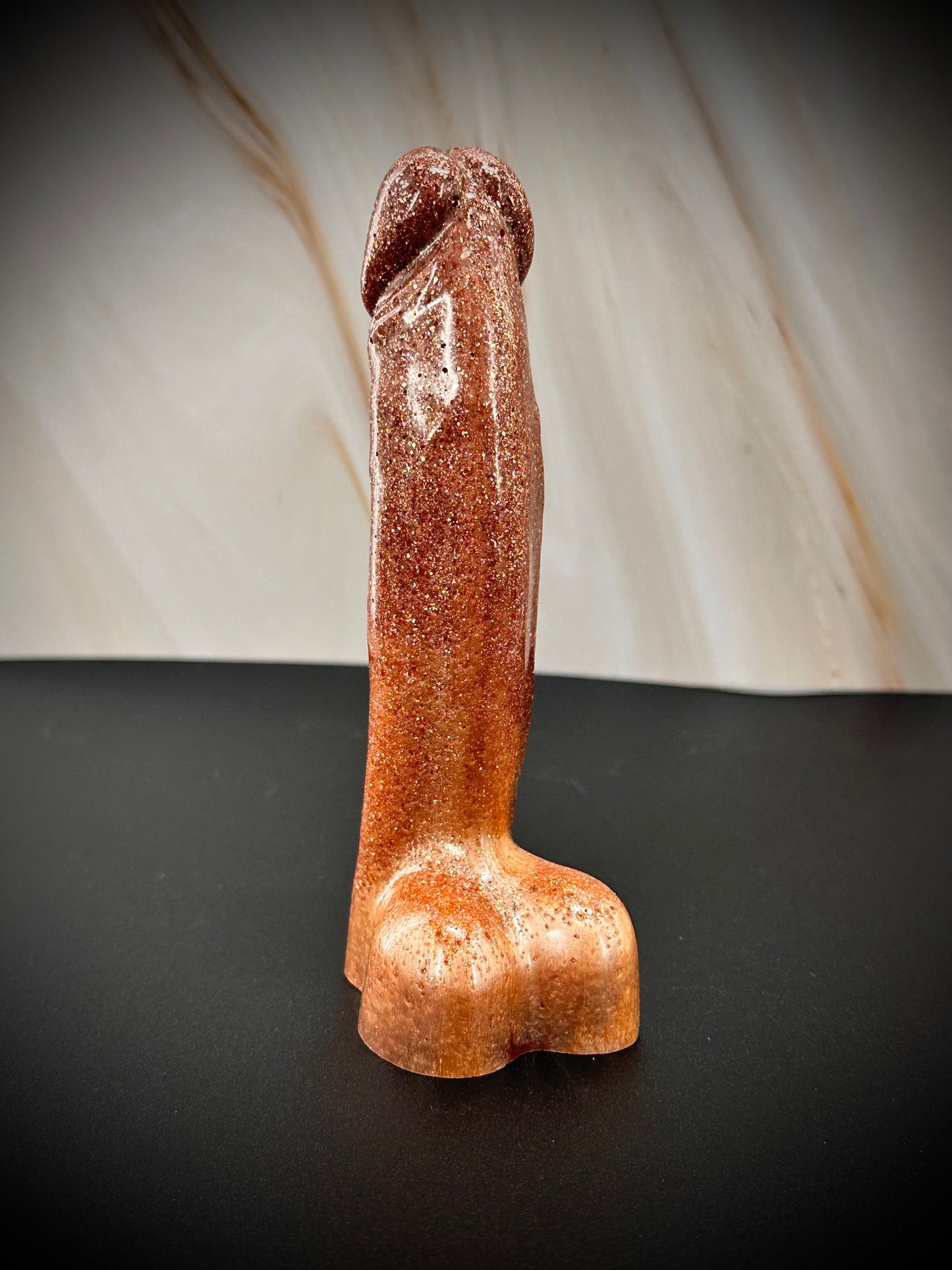 Unique Epoxy Resin Peen Sculpture - A Playful Decorative Piece