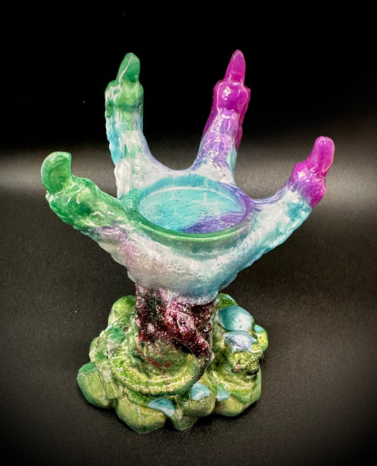 Enchanting Dragon Claw Epoxy Resin Tea Light Holder