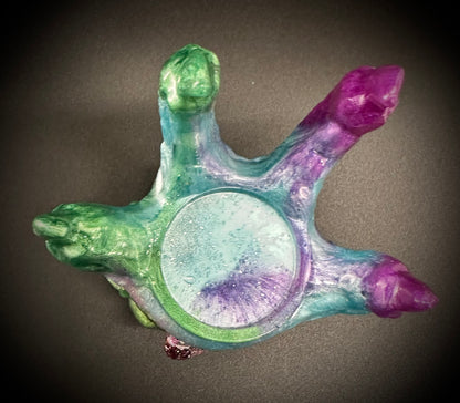 Enchanting Dragon Claw Epoxy Resin Tea Light Holder